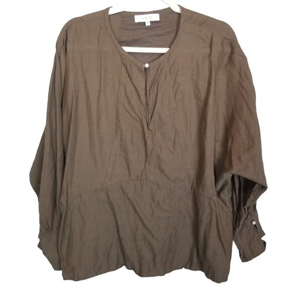 IRO Tops - IRO Womens Lagenlook Tunic Sz 40 (8) Coastal Grandma Minimalist Chocolate Brown